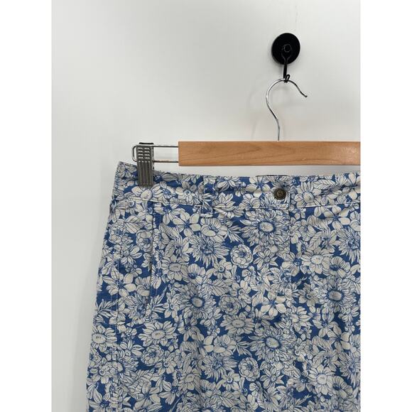 Sahalie Blue Floral Athletic Skort Skirt Built in Short A-Line Nylon Women 6 - Picture 3 of 9